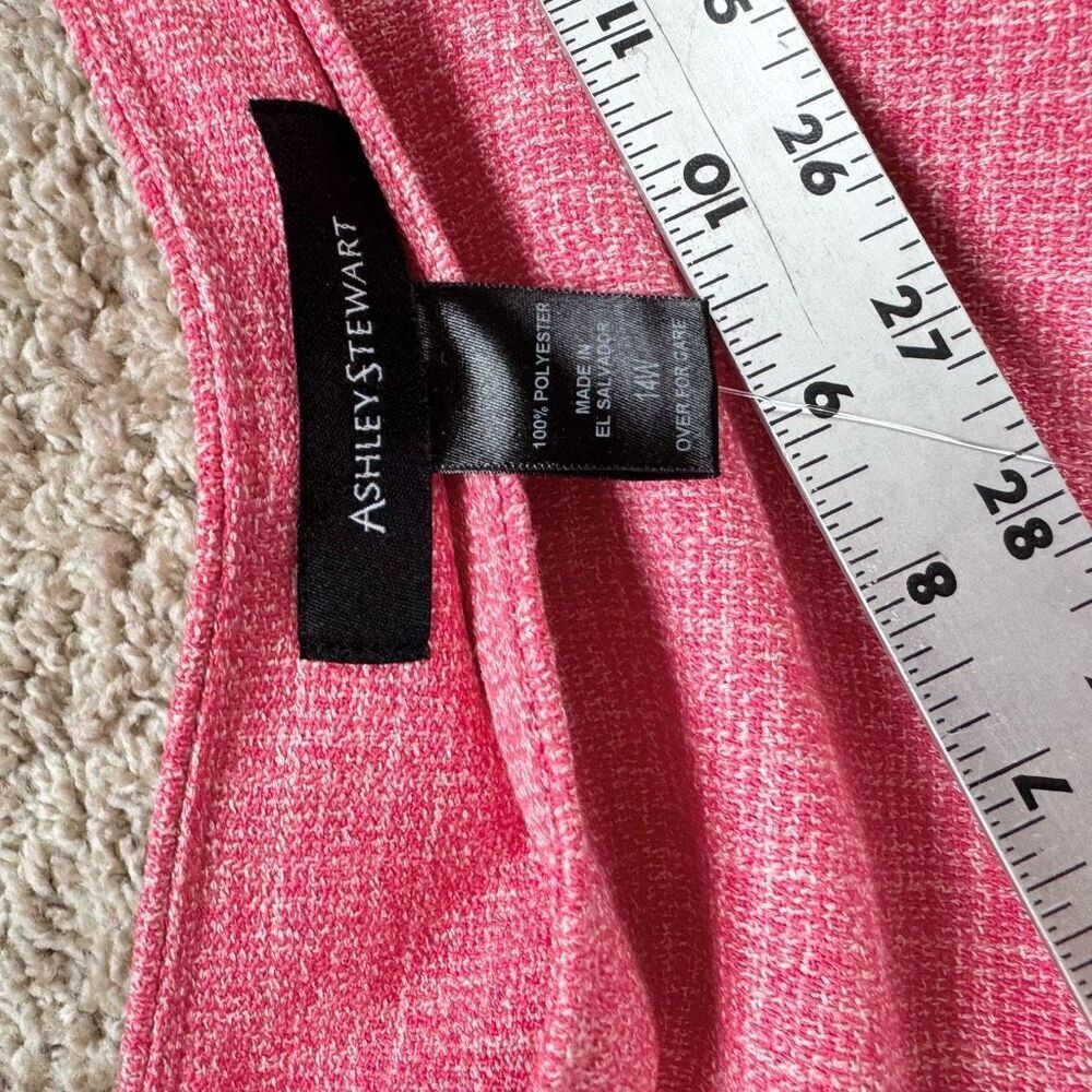 Ashley Stewart Paneled Skirt Women 14W Pink Flared Hem New Career Preppy Mermaid - Picture 5 of 8